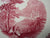 Jenny Lind Red Transferware Salad Bowl Royal Staffordshire English China Mountains Castle