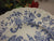 Royal Staffordshire Peaceful Summer Waterfall Mountains Blue Toile Transferware  Scrolls and Roses 10" Plate