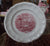 Spode Copeland Vintage Red Toile Transferware Plate Grecian Columns Sailboat Riverview