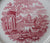 Spode Copeland Vintage Red Toile Transferware Plate Grecian Columns Sailboat Riverview