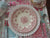 Red Pink Vintage English Transferware Plate Shabby Roses and Victorian Scrolls
