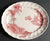 Vintage Red Transferware Platter Mill Stream Picnic English China