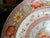 Victorian China Aesthetic Movement Brown Transferware Plate Vase of Daisies Hand-painted shades of Aqua Green Yellow Orange RARE