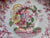 Vintage Red Transferware Polychrome Plate Royal Doulton Pomeroy Urn with Flowers