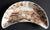 Vintage Brown Toile Transferware Crescent Bone Dish Tonquin Sailboat Waterfall River Front Cottage