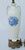 Antique English Transferware Blue & White Lamp Royal Doulton Roses Floral Bouquet