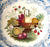 STUNNING & VERY RARE William Smith & Co ' WEDGeWOOD ' Fruit Basket Faux Bois Light Blue Polychrome Transferware Plate