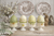 Set of 4 Hand Painted Antique Stacking Footed Egg Cups