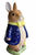 Adorable Bunny Rabbit Cookie Jar / Canister Wearing Blue Jacket and Yellow Bow Tie