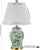 Green Toile Sparrow Bird & Floral Vine Lamp w/ Shade NEW