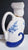Blue & White Floral English Staffordshire Toby Cat Figural Jug Pitcher / Vase