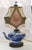 Crown Ducal Blue Transferware Pilgrim Teapot Lamp Indian Spout / The Mayflower Colonial Times