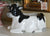 Vintage Country French Black & White Resting Bull / Cow Figurine Planter