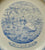 19C Nursery Rhyme Childs Light Blue Transferware Plate Little Boy w/ Cows