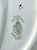 Antique Green Transferware Crescent Bone Dish Henry Alcock Daisies