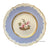 Samuel Alcock 1822 Melting Snow Border Lt Blue English Plate w/ Painted Pink Roses & Lavender Flowers