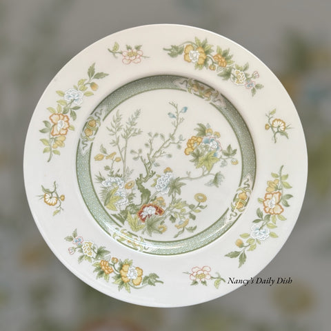 India Pattern Transferware Green Chinoiserie Tonkin India Tree Flowers Transferware Royal Doulton