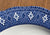 Vintage Blue & White Flowers Chinoiserie Transferware Plate Blue Willow
