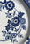 Vintage Blue & White Flowers Chinoiserie Transferware Plate Blue Willow