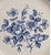 Vintage Blue & White English Transferware Plate Gingham & Roses