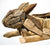 19" Bunny Rabbit Driftwood Planter Flower or Bread Basket