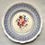 Vintage Blue Transferware Charger Plate with Hand Painted Roses & Floral Bouquet Royal Cauldon