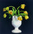 Large 12.5” White Ceramic Tulipiere Flower Vase