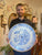 HUGE Antique Copeland Blue Willow Chinoiserie Samovar & Pedestal Centerpiece Serving Platter