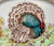 Antique Turkey Platter Brown Transferware Clarice Cliff Hand Painted Autumn Foliage