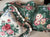 Custom Designer Pillow Reversible Ruffled Green Pink Chintz English Country Flowers Green & Pink Roses