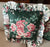 Custom Designer Pillow Reversible Ruffled Green Pink Chintz English Country Flowers Green & Pink Roses