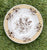 1835 RARE Floral Yellow Bi Color Transferware Teacup & Saucer Birds & Cherry Blossom