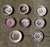 Set of  8 Mix n Match Vintage Purple Transferware Plates Instant Wall Display Collection