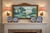 Quiet Country Bridge Crossing in Ornate Carved Frame Painting
