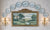 Quiet Country Bridge Crossing in Ornate Carved Frame Painting