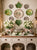 Instant Platewall  - Brown Transferware & Green Majolica Leaf Plates Overdoor Arrangement of 9 Mix n Match