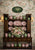 Vintage Green English Tole Toleware Tray Pink Roses Derwent River Chatsworth House