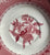 Vintage RARE Spode Camilla Red Transferware Jumbo Saucer Plate Copeland