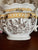 RARE XL Ca 1835 Bi Color Yellow Transferware Teapot Birds Cornelian Cherry Dogwood