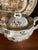 RARE XL Ca 1835 Bi Color Yellow Transferware Teapot Birds Cornelian Cherry Dogwood