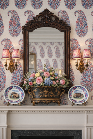 Antique 1891 Copeland Spode Flow Blue Polychrome Rabbit Plates – Rare Pair  Victorian Transferware