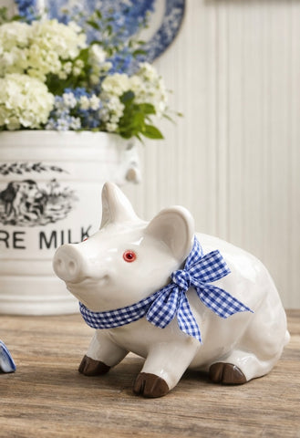 Vintage Country French Pig Figurine Farmhouse Kitchen Decor