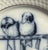 Antique Flow Blue Bird Plates – Rare Pair  Victorian Transferware