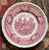 Instant Wall Display - Collection - Red English Transferware Plates Overdoor Arrangement of 7 Mix n Match