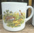 Set of 4 Vintage Bavarian Animals Pheasants Deer Snipe  Forest Mugs Coffee Cups Green Trim