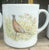 Set of 4 Vintage Bavarian Animals Pheasants Deer Snipe  Forest Mugs Coffee Cups Green Trim