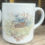 Set of 4 Vintage Bavarian Animals Pheasants Deer Snipe  Forest Mugs Coffee Cups Green Trim