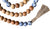 6’ Wood and Blue & White Porcelain Beaded Garland with Jute Tassels