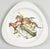 RARE Brown Transferware Triangle Plate Copeland Spode BARBECUE Kangaroo Jockeys & Countryside Capers
