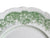 Antique Green Transferware Plate Scalloped Rim Roses Border
